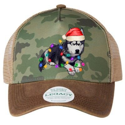 Husky Christmas Cute Dog Lover Holiday Legacy Tie Dye Trucker Hat
