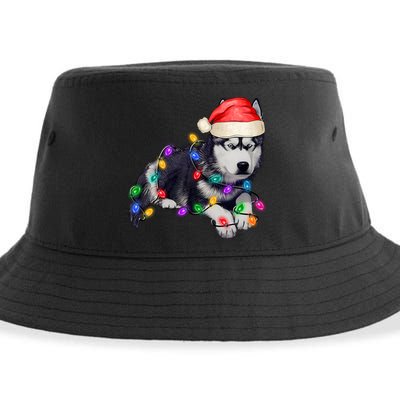 Husky Christmas Cute Dog Lover Holiday Sustainable Bucket Hat