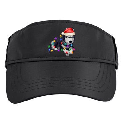 Husky Christmas Cute Dog Lover Holiday Adult Drive Performance Visor