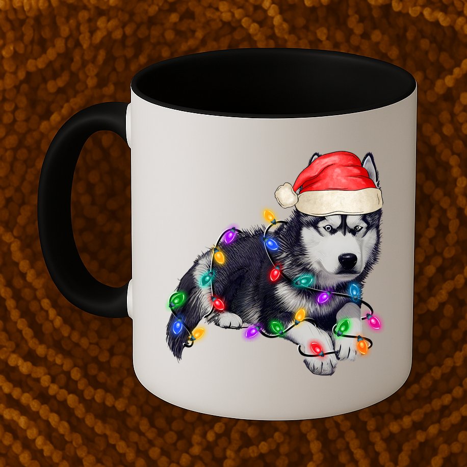Husky Christmas Cute Dog Lover Holiday Mug