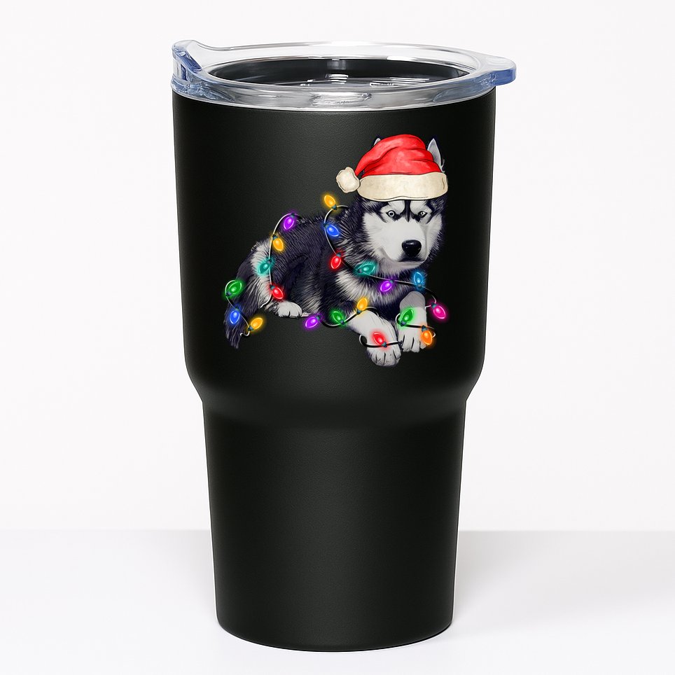 Husky Christmas Cute Dog Lover Holiday Tumbler