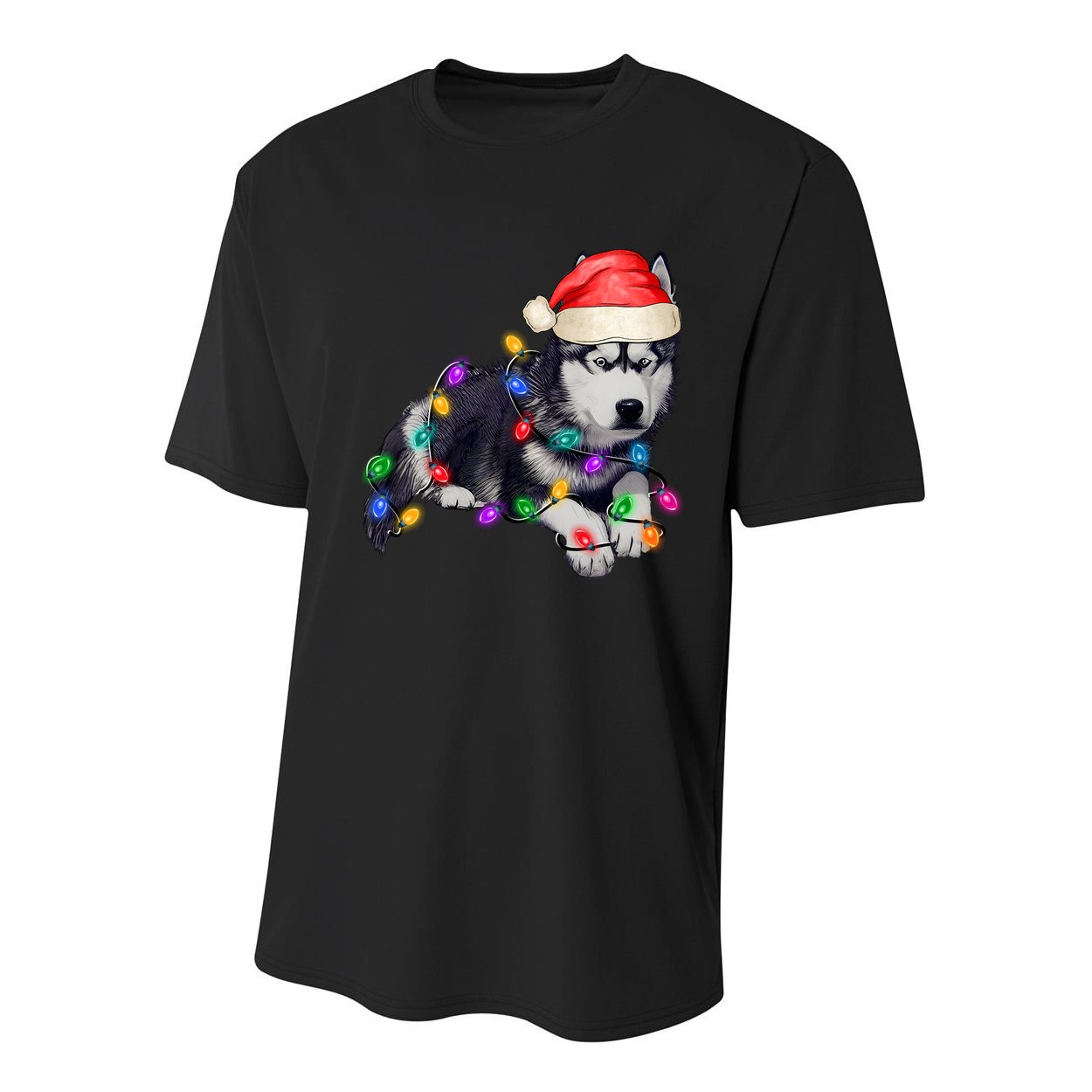 Husky Christmas Cute Dog Lover Holiday Youth Performance Sprint T-Shirt