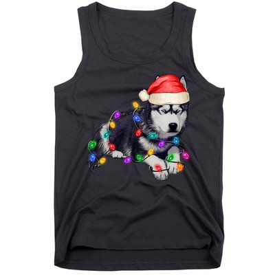 Husky Christmas Cute Dog Lover Holiday Tank Top