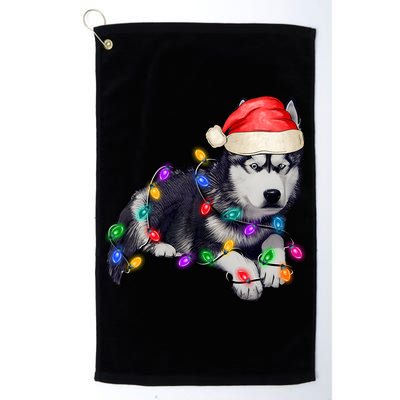 Husky Christmas Cute Dog Lover Holiday Golf Towel