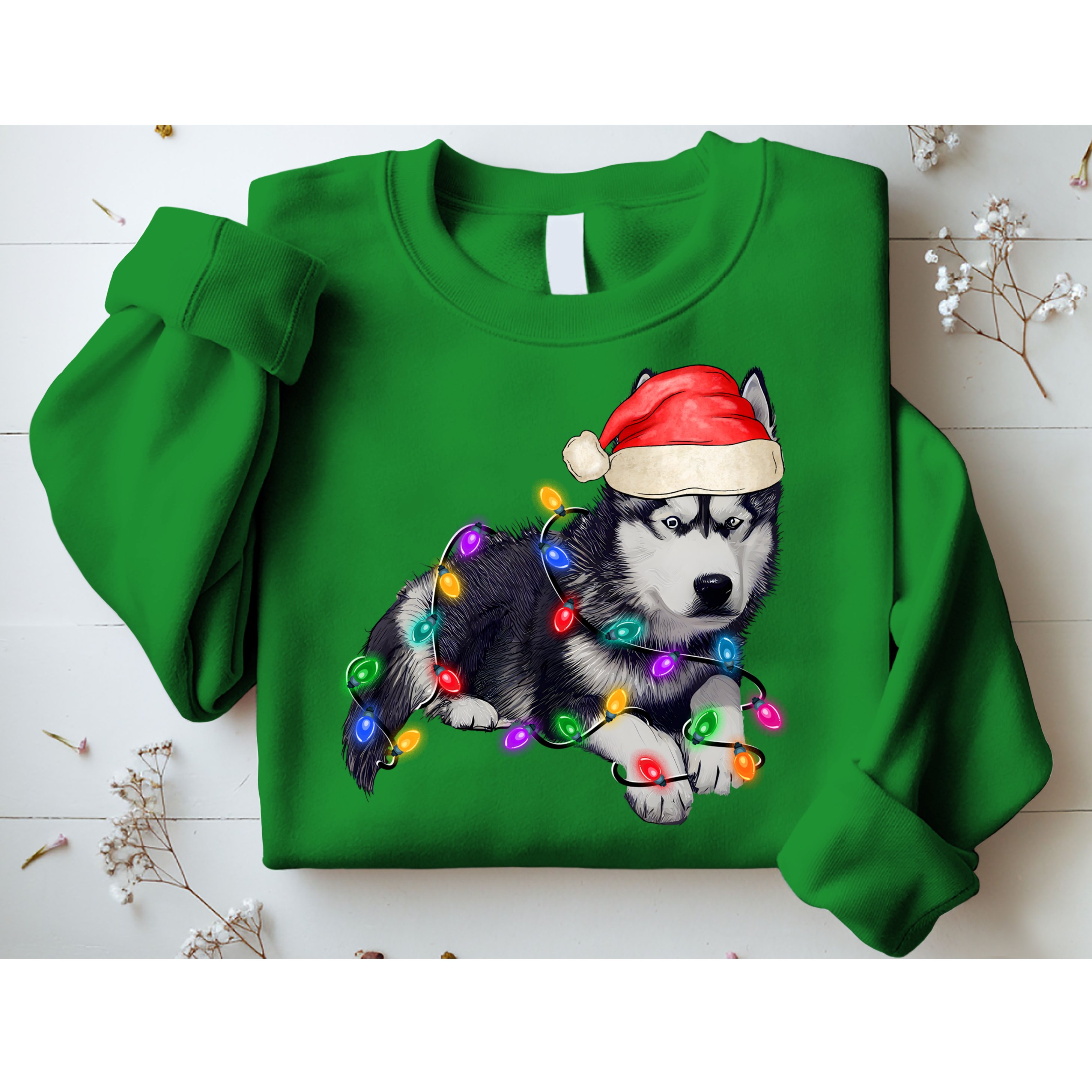 Husky Christmas Cute Dog Lover Holiday Sweatshirt