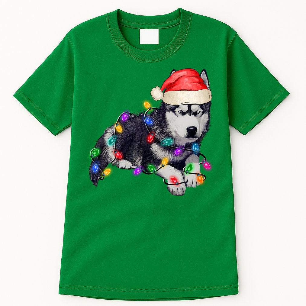 Husky Christmas Cute Dog Lover Holiday Tall T-Shirt