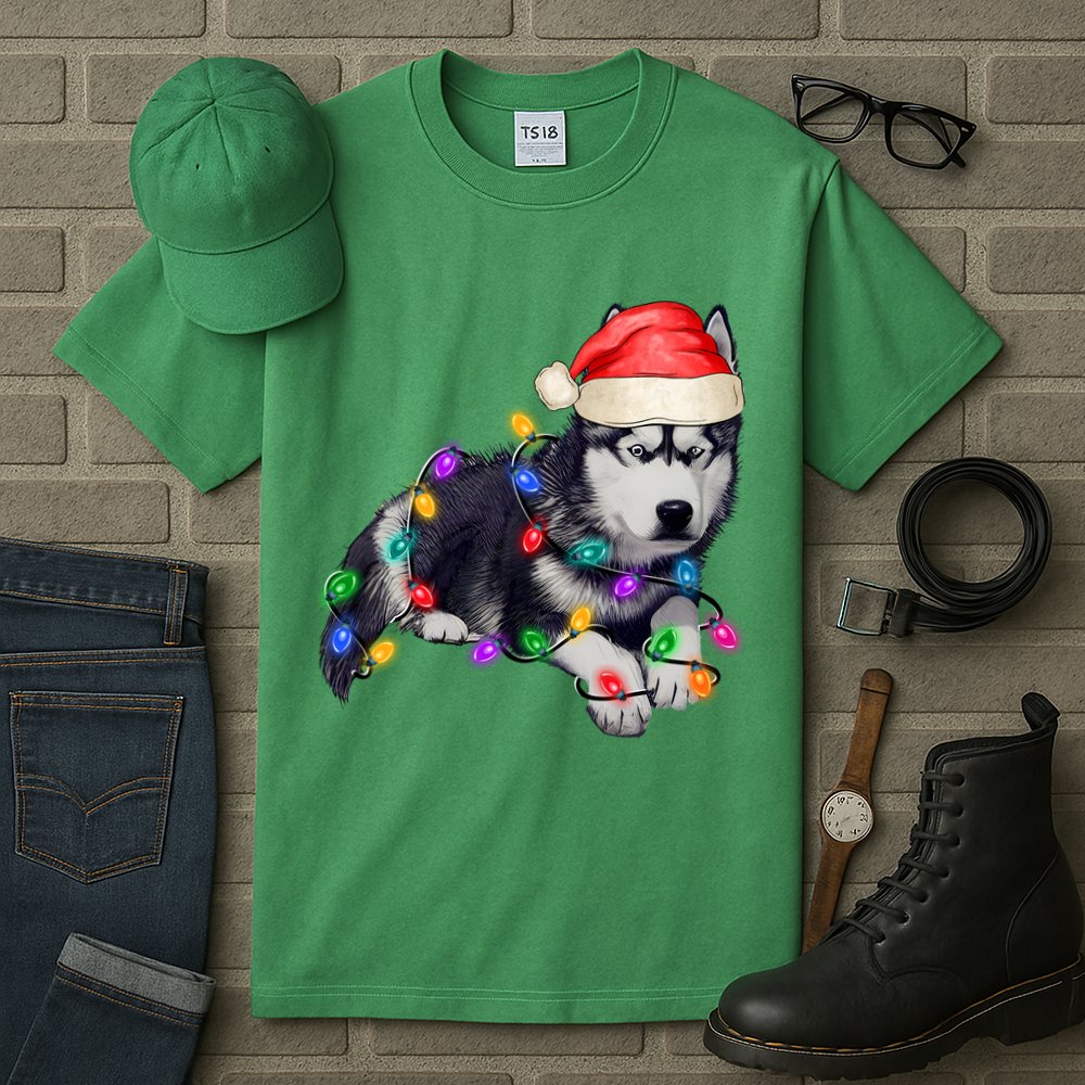 Husky Christmas Cute Dog Lover Holiday Tall T-Shirt