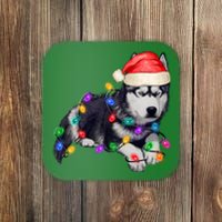 Husky Christmas Cute Dog Lover Holiday Coaster