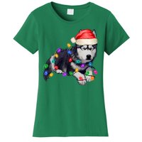 Husky Christmas Cute Dog Lover Holiday Women's T-Shirt