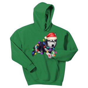 Husky Christmas Cute Dog Lover Holiday Kids Hoodie