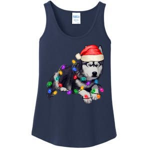 Husky Christmas Cute Dog Lover Holiday Ladies Essential Tank