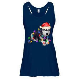 Husky Christmas Cute Dog Lover Holiday Ladies Essential Flowy Tank