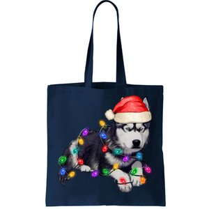 Husky Christmas Cute Dog Lover Holiday Tote Bag