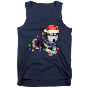 Husky Christmas Cute Dog Lover Holiday Tank Top