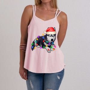 Husky Christmas Cute Dog Lover Holiday Women's Strappy Tank