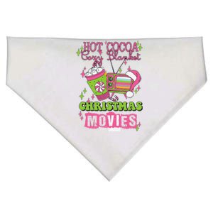 Hot Cocoa Cozy Blanket Christmas Movies Design USA-Made Doggie Bandana