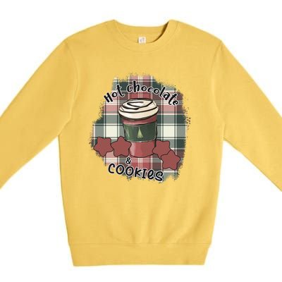 Hot Cocoa Cookies Drink Hot Chocolate Watch Christmas Premium Crewneck Sweatshirt