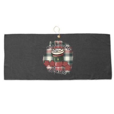 Hot Cocoa Cookies Drink Hot Chocolate Watch Christmas Large Microfiber Waffle Golf Towel