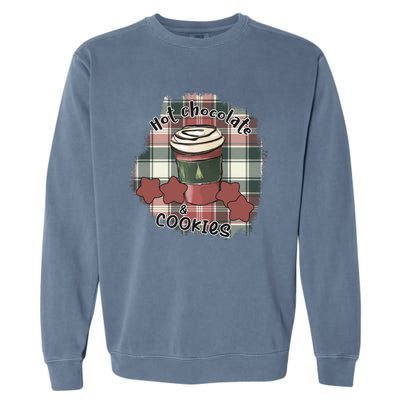 Hot Cocoa Cookies Drink Hot Chocolate Watch Christmas Garment-Dyed Sweatshirt