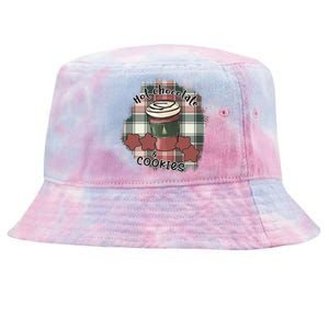 Hot Cocoa Cookies Drink Hot Chocolate Watch Christmas Tie-Dyed Bucket Hat