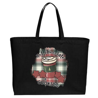 Hot Cocoa Cookies Drink Hot Chocolate Watch Christmas Cotton Canvas Jumbo Tote