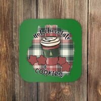 Hot Cocoa Cookies Drink Hot Chocolate Watch Christmas Coaster