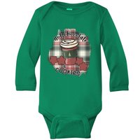 Hot Cocoa Cookies Drink Hot Chocolate Watch Christmas Baby Long Sleeve Bodysuit