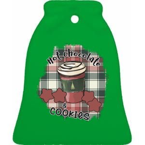 Hot Cocoa Cookies Drink Hot Chocolate Watch Christmas Ceramic Bell Ornament