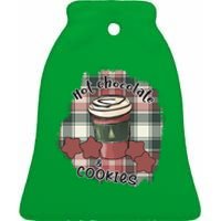 Hot Cocoa Cookies Drink Hot Chocolate Watch Christmas Ceramic Bell Ornament