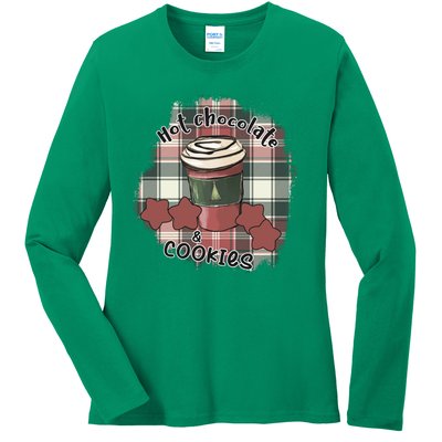 Hot Cocoa Cookies Drink Hot Chocolate Watch Christmas Ladies Long Sleeve Shirt