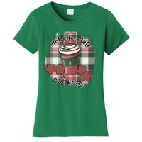 Hot Cocoa Cookies Drink Hot Chocolate Watch Christmas Women's T-Shirt