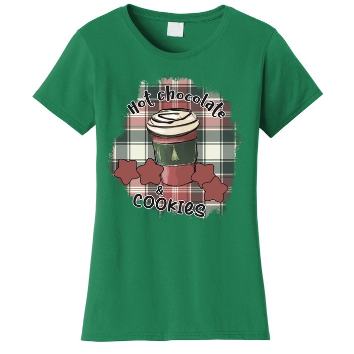 Hot Cocoa Cookies Drink Hot Chocolate Watch Christmas Women's T-Shirt