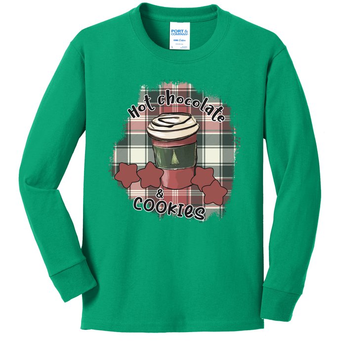 Hot Cocoa Cookies Drink Hot Chocolate Watch Christmas Kids Long Sleeve Shirt