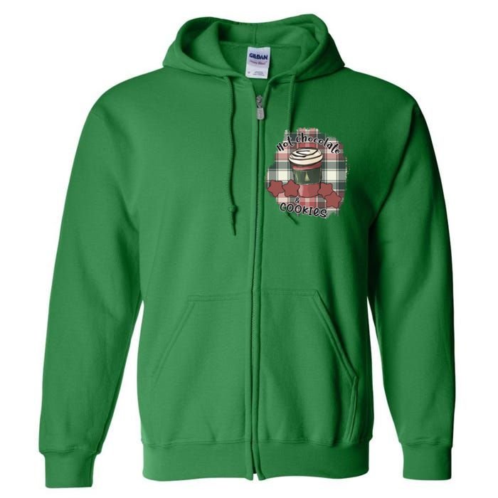 Hot Cocoa Cookies Drink Hot Chocolate Watch Christmas Full Zip Hoodie