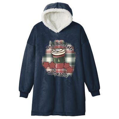 Hot Cocoa Cookies Drink Hot Chocolate Watch Christmas Hooded Wearable Blanket