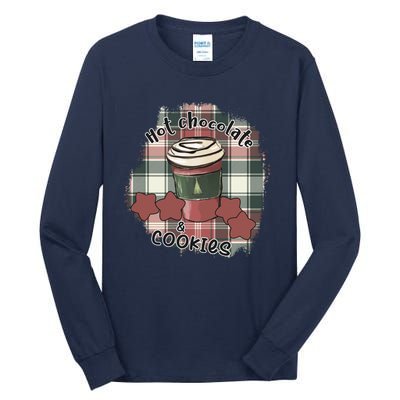 Hot Cocoa Cookies Drink Hot Chocolate Watch Christmas Tall Long Sleeve T-Shirt