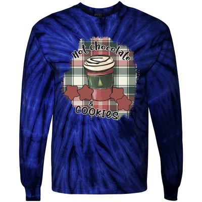 Hot Cocoa Cookies Drink Hot Chocolate Watch Christmas Tie-Dye Long Sleeve Shirt