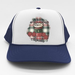 Hot Cocoa Cookies Drink Hot Chocolate Watch Christmas Trucker Hat