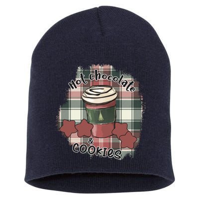 Hot Cocoa Cookies Drink Hot Chocolate Watch Christmas Short Acrylic Beanie