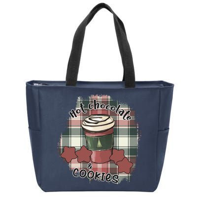 Hot Cocoa Cookies Drink Hot Chocolate Watch Christmas Zip Tote Bag