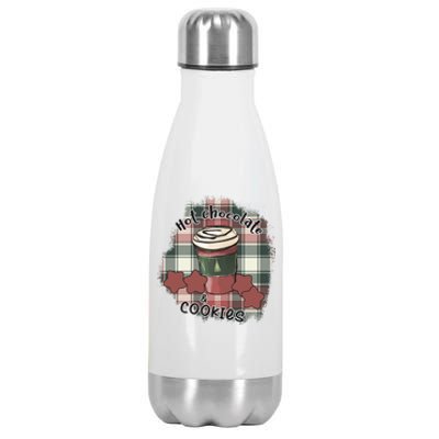 Hot Cocoa Cookies Drink Hot Chocolate Watch Christmas Stainless Steel Insulated Water Bottle