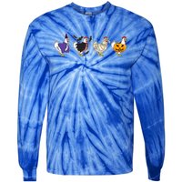 Halloween Chicken Costume Witch Vampire Mummy Pumpkin Jack Funny Gift Tie-Dye Long Sleeve Shirt