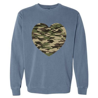 Heart Camoflauge Clothing Camo Military Tactical Gift Garment-Dyed Sweatshirt