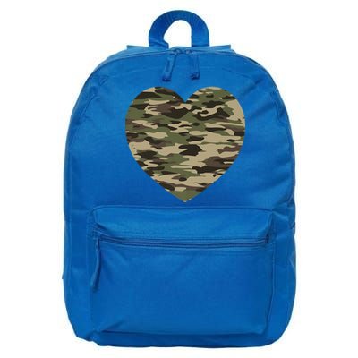 Heart Camoflauge Clothing Camo Military Tactical Gift 16 in Basic Backpack