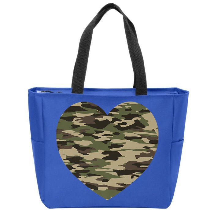 Heart Camoflauge Clothing Camo Military Tactical Gift Zip Tote Bag