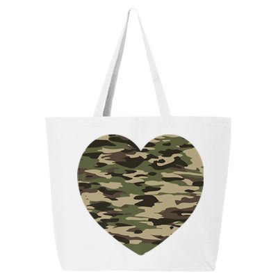 Heart Camoflauge Clothing Camo Military Tactical Gift 25L Jumbo Tote