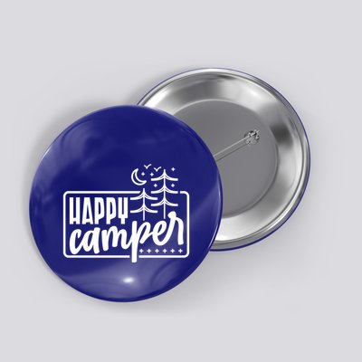 Happy Camper Camping Gift Button