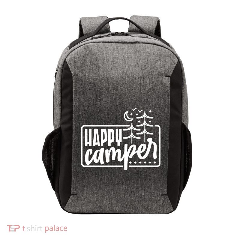 Happy Camper Camping Gift Vector Backpack