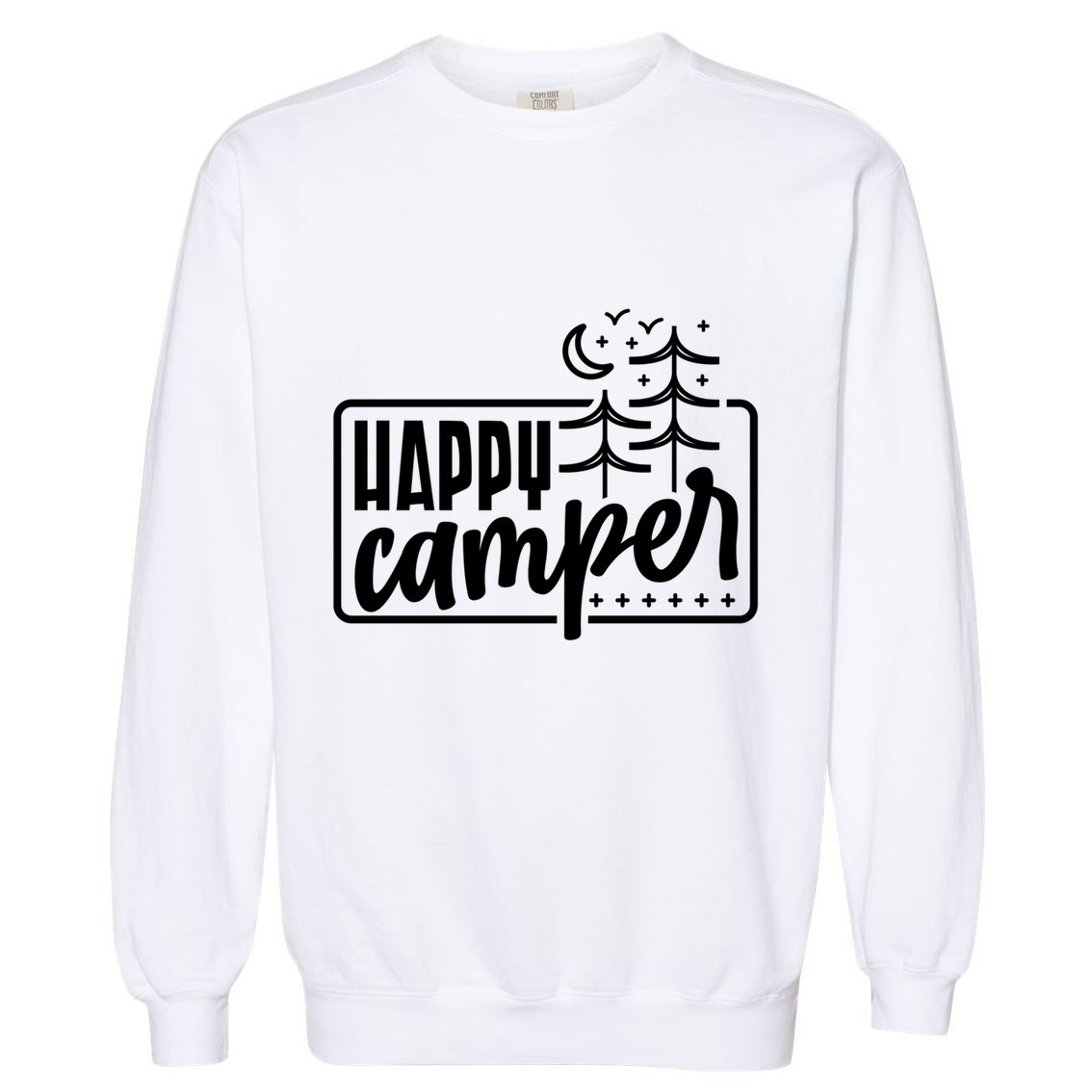 Happy Camper Camping Gift Garment-Dyed Sweatshirt