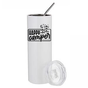 Happy Camper Camping Gift Stainless Steel Tumbler